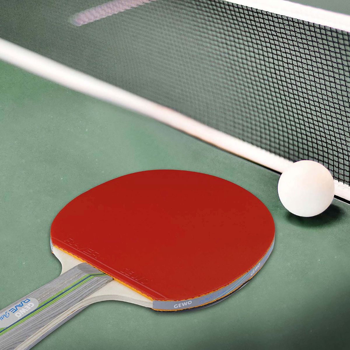 GEWO Tischtennisnetz FLEXX ausziehbar universell Schläger-Set RAVE-SPEED Bälle 